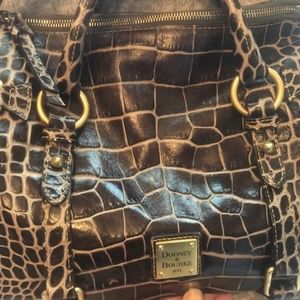 Dooney & Bourke Chestnut Croc Satchel